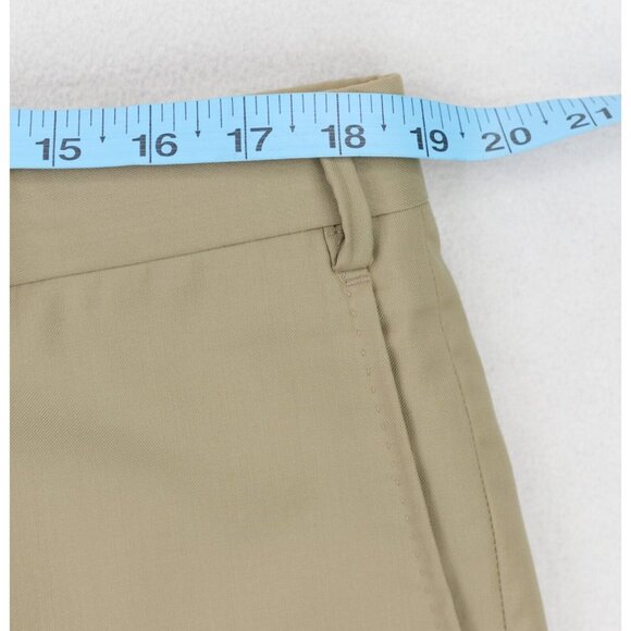 Zanella Platinum Loro Piana Tasmanian 150s Wool Mens 37 X 34 Beige Parker - Picture 8 of 11